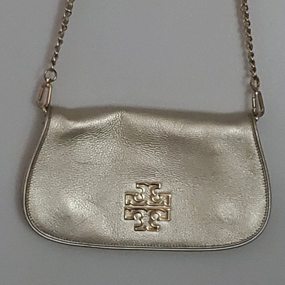 Tory Burch Metallic Gold Wristlet